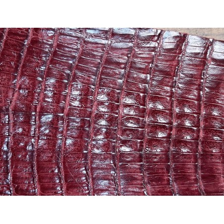 Queue de crocodile nuancée - Pourpre - Cuir en Stock