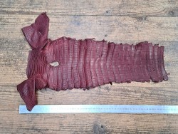 Queue de crocodile - Bordeaux mat - Cuir en Stock