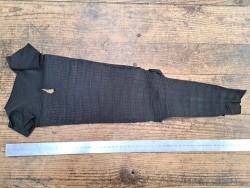 Queue de crocodile - Noir carbone - Cuir en Stock