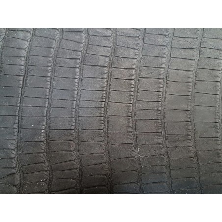 Queue de crocodile - Noir carbone - Cuir en Stock