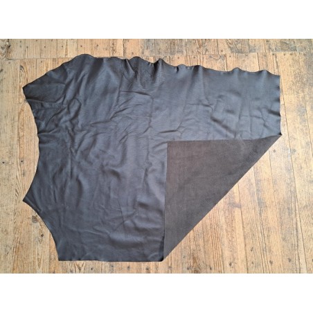 Demi-peau de cuir de veau - Chocolat - A - Cuirenstock