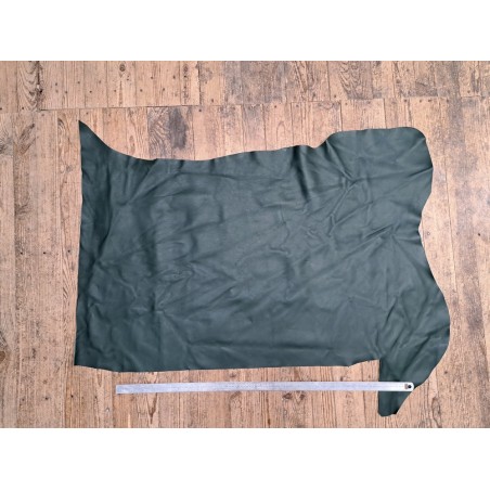 demi peau de cuir de veau - vert anglais - cuir en stock
