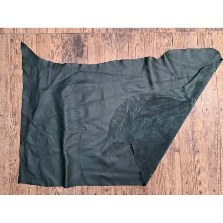 demi peau de cuir de veau - vert anglais - cuirenstock