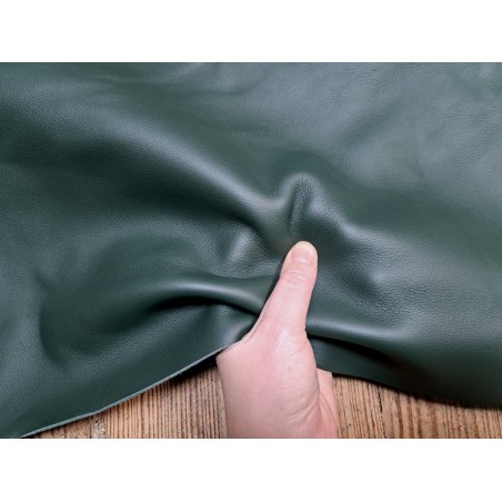 demi peau de cuir de veau - vert anglais - cuirenstock