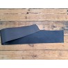 Bande de collet tannage végétal lisse - Noir mat - Cuir en Stock