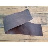 Bande de collet tannage végétal grainée - Châtaigne - Cuir en Stock