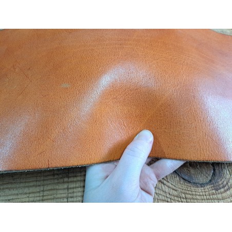 Bande de collet vegetal grainée - Fauve - Cuir en Stock