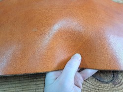 Bande de collet vegetal grainée - Fauve - Cuir en Stock