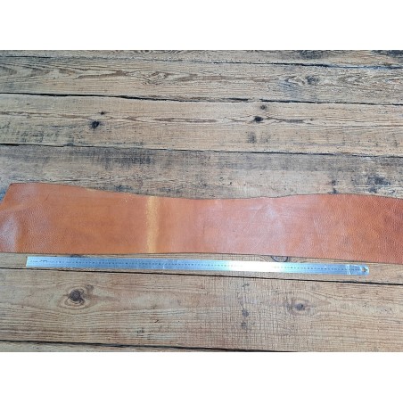 Bande de collet vegetal grainée - Fauve - Cuir en Stock