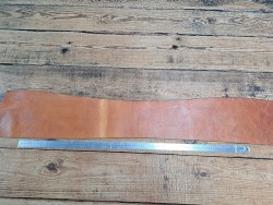 Bande de collet vegetal grainée - Fauve - Cuir en Stock