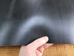 Bande de collet tannage végétal lisse - Noir/Bordeaux