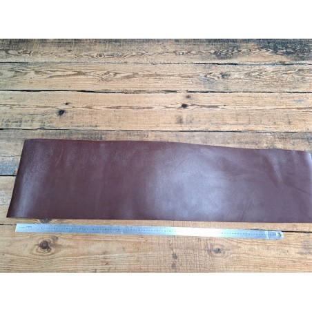 Bande de collet tannage végétal lisse - Noir/Bordeaux