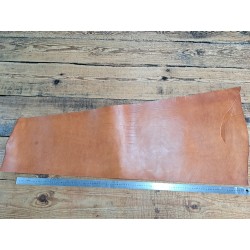 Bande de collet de vache tannage végétal grainée - Cognac