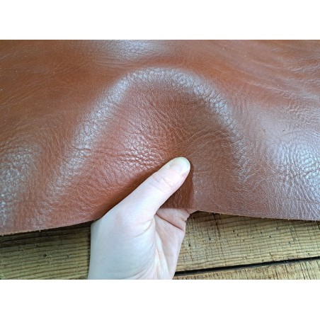 Morceau de collet tannage végétal grainé - Auburn - Cuirenstock