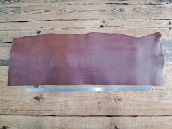 Morceau de collet tannage végétal - Acajou - Cuir en Stock