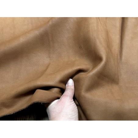 Bande de cuir de vache CARAMEL – 200 × 70 cm – Cuir fin 0,8/0,9 mm - Cuir en Stock