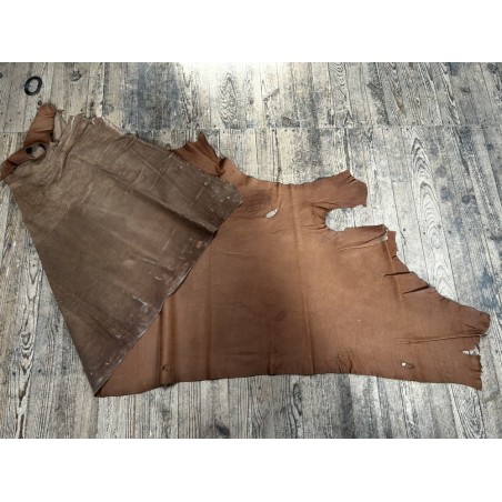 Bande de cuir de vache CARAMEL – 200 × 70 cm – Cuir fin 0,8/0,9 mm - Cuir en Stock