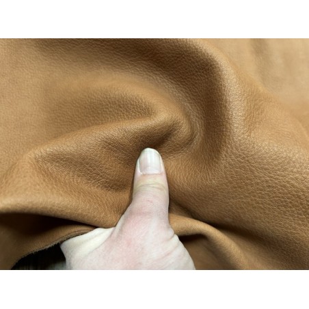 Bande de cuir de vache BRUN GOLD – 200 × 70 cm – Cuir fin 0,8/0,9 mm - Cuir en Stock