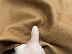 Bande de cuir de vache BRUN GOLD – 200 × 70 cm – Cuir fin 0,8/0,9 mm - Cuir en Stock