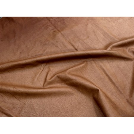 Bande de cuir de vache BRUN GOLD – 200 × 70 cm – Cuir fin 0,8/0,9 mm - Cuir en Stock