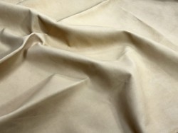 Bande de cuir de vache BEIGE MAT – 200 × 70 cm – Cuir fin 0,8/0,9 mm - Cuir en Stock