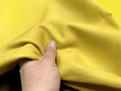 Bande de cuir de vache JAUNE CANARIS – 200 × 70 cm – Cuir fin 0,8/0,9 mm - Cuir en Stock