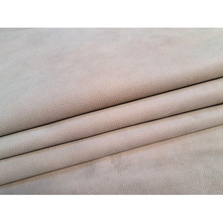 Bande de cuir de vachette grainée nubuck - Lin - Cuir en Stock