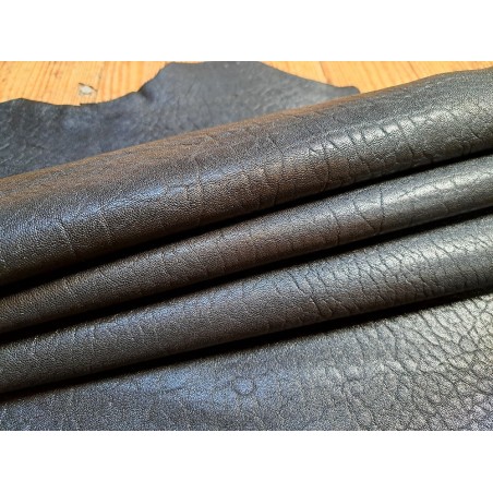 Mouton crispé - Chocolat noir - Vêtement ou maroquinerie - Cuirenstock