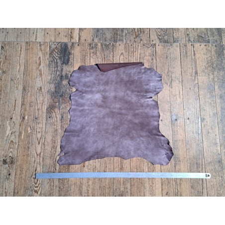 chèvre vieilli - bordeaux - maroquinerie ou vêtement - Cuirenstock