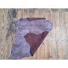 chèvre vieilli - bordeaux - maroquinerie ou vêtement - Cuir en stock