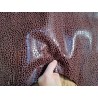 Peau de veau velours effet grain girafe - BORDEAUX - Cuir en Stock