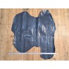 Peau de veau velours effet grain girafe - BLEU DENIM - Cuir en Stock