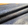 Peau de veau velours effet grain girafe - BLEU DENIM - Cuir en Stock