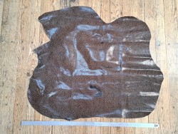 Peau de veau velours effet grain girafe - TAUPE - Cuir en Stock