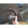 Peau de veau velours effet grain girafe - TAUPE - Cuir en Stock