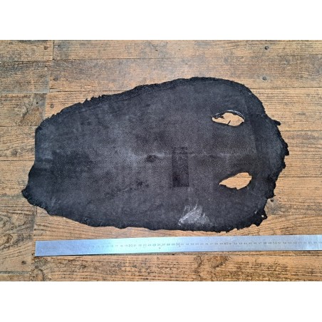 Grande peau de cuir de galuchat véritable - Marron foncé