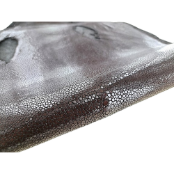 Grande peau de cuir de galuchat véritable - Marron foncé