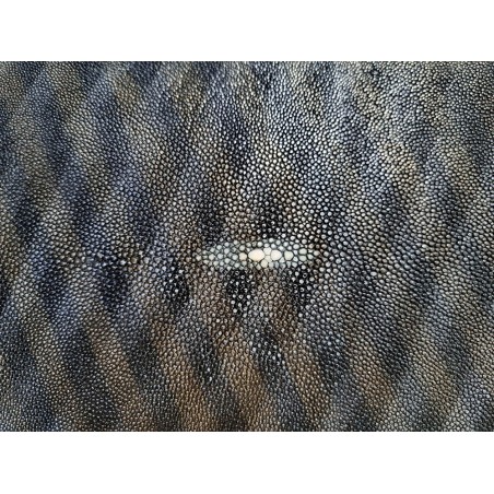 Peau de galuchat - perle centrale - cuir exotique - losange - Cuir en Stock