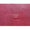 Peau de galuchat - perle centrale - cuir exotique - bordeaux - Cuir en Stock