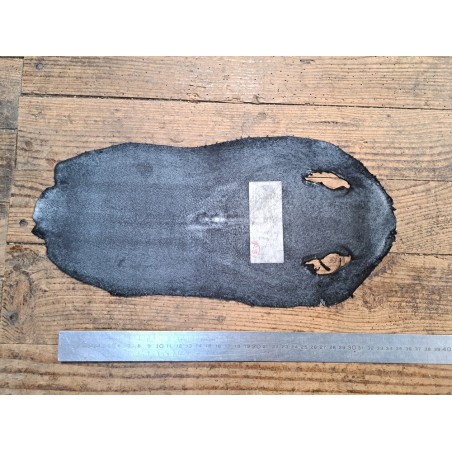 Peau unique de galuchat - N°8 - Etoiles Noir/argent - Cuir en Stock