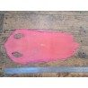Peau de galuchat - perle centrale - cuir exotique - rose - Cuir en stock