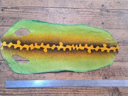 Peau unique de galuchat - N°20 - Salamandre Jaune/Vert clair/Noir