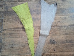 lot cabillaud - vert anis/nacré beige - Cuir en stock