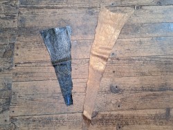 lot cabillaud - kaki/beige nacré or - cuir en stock