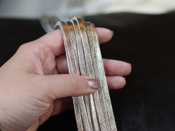 Vente lacets en cuir pour faire des bijoux or gold doré métallisé cuirenstock