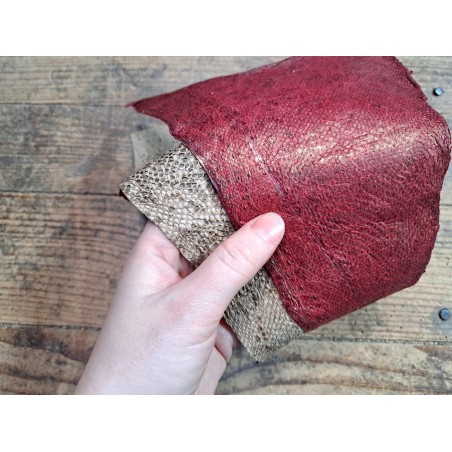 lot cabillaud - rouge foncé nacré/sable - cuirenstock