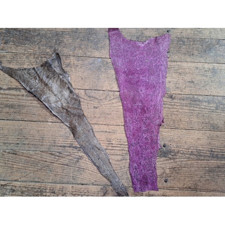 lot cabillaud - violet/taupe - cuir en stock