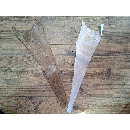 lot cabillaud - brun/blanc nacrée orange - Cuir en stock