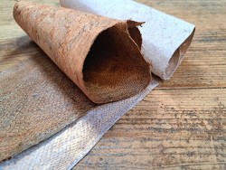 lot cabillaud - brun/blanc nacrée orange - Cuir en Stock