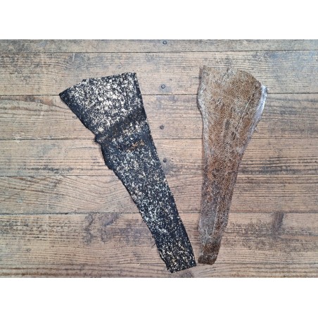 lot cabillaud - nuancé brun/noir métallisé or- cuirenstock